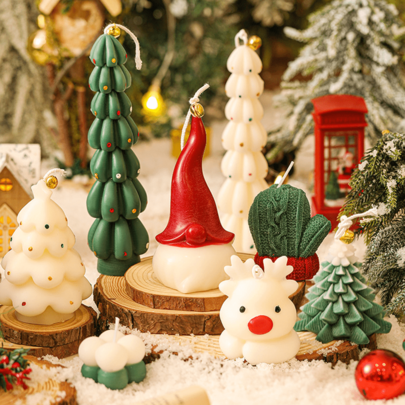 Weihnachtsbaum Kerzen, Weihnachtsbaum Aromatherapie Kerze Ornament, Atmosphäre Dekoration Geschenk, Weihnachtsbegleiter Geschenkbox, handgefertigtes Design Weihnachtsabend Box Weihnachtsdekoration Weihnachtsgeschenke Kerzenhalter Party Weihnachtskugeln Grundlagen Kerzen Dekoration Geburtstagsgeschenk Raumdekoration Heimdekoration Strumpffüller Weihnachtsbaum Dekoration Weihnachtstisch Dekoration Weihnachtsgeschenke Heimdekoration