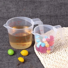 1pc/2pcs/3pcs/Multi-Purpose Measuring Cup, Transparent Plastic Heat-Resistant Stackable Measuring Cup With Angled Handle And Spout, Kitchen Essential Accessory, Transparent 500ml, 250ml, 1000ml, Measuring Cup (Low-Temperature Cleaning) - White - View 3