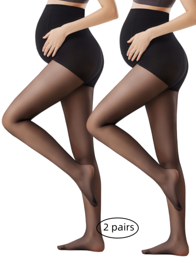 2 Confezioni di Collant di Sostegno per Gravidanza - Ultra Morbidi - Collant Elastici e Morbidi per Gravidanza Precoce e Media