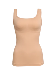 女士吊带背心 收腹塑身衣 无缝压缩背心 塑身衣 - 杏色 - 查看 2