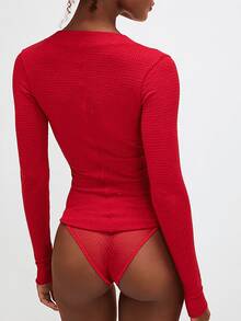 Womens Free Open Button Front Closure Fitted Tight Stretchy Long Sleeve People Fp  Knit Waffle Cardigan T Shirts Blouse Y2k Going Out Cute Inspired Corset Places Boho Cardi Tee Crop Tops Sweater - Đỏ - Xem 3