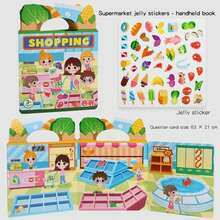 Buku Stiker DIY yang Dapat Digunakan Kembali untuk Anak-Anak - Stiker Gelembung Multi-Adegan dan Multi-Tema, Stiker Jeli Kreatif, Buku Stiker Portabel untuk Aktivitas Tenang dan Menyenangkan, Buku Stiker Interaktif yang Dapat Dilepas, Mainan Edukasi Dini untuk Anak-Anak, Aktivitas Perjalanan, Cocok untuk Seni dan Kerajinan, Hadiah Ulang Tahun dan Liburan yang Ideal untuk Anak Laki-Laki dan Perempuan - MultiWarna - View 13