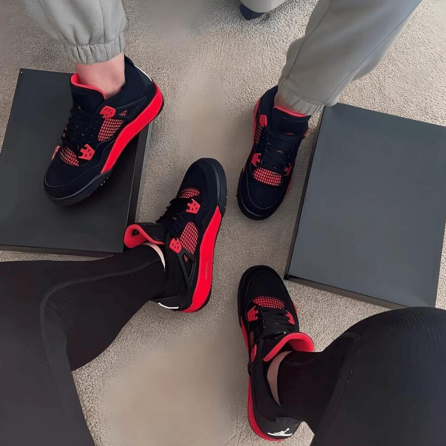 Jordann Air 4 SB Basketball Academy Premium Training Shoes 24Hour Shipping - 紅色 - 查看 1