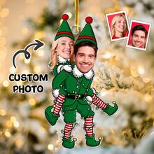 Couple Funny - Personalized Acrylic Photo Ornament, Christmas Gift,Christmas Decorations,Christmas Tree Ornament..,Elegant Living,Artful Living - F-couple Christmas Ornaments - View 2