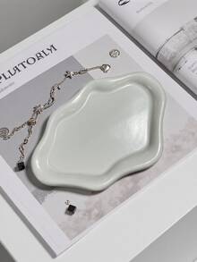 Khay đựng trang sức nữ, khay tròn, đĩa sứ hình đám mây độc đáo, vật dụng trang trí bàn trang điểm dễ thương, quà tặng ấm áp cho Ngày của Mẹ, sinh nhật, Giáng sinh, khay trưng bày sơn móng tay và trang sức, đạo cụ chụp ảnh, trang trí phòng. - Nhiều màu - Xem 3