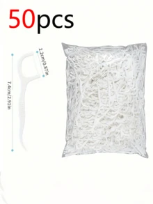 Gói combo 500/300/100/50 sợi chỉ nha khoa, chỉ nha khoa làm sạch sâu, chăm sóc răng miệng đúng cách, chỉ nha khoa dùng một lần tiện lợi, cần thiết cho du lịch và sử dụng hàng ngày. - Nhiều màu - Xem 8