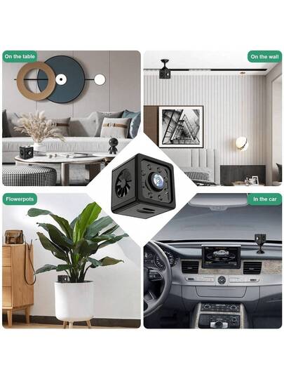 1pc Mini Full HD Slimme Camera, Motion Detection Circular Video Recording Function, Night Vision 1080P Indoor/Outdoor Monitoring USB Charging, Easy To Install, Of Office, Family, Elderly Children Pets Nannies, Protect Home Security. view 7