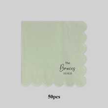 20-500pcs Custom Cocktail Napkins, 9 Designs Of Personalized Monogram Napkins, Disposable Beverage/Dessert Napkins For Wedding Table Decorations, Anniversary And Wedding - Multicolor - View 18