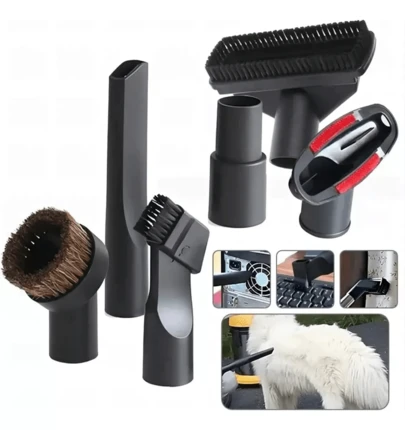 6 Pzs Accesorios De Repuesto Para Aspiradora, 32 A 35 Mm Negro