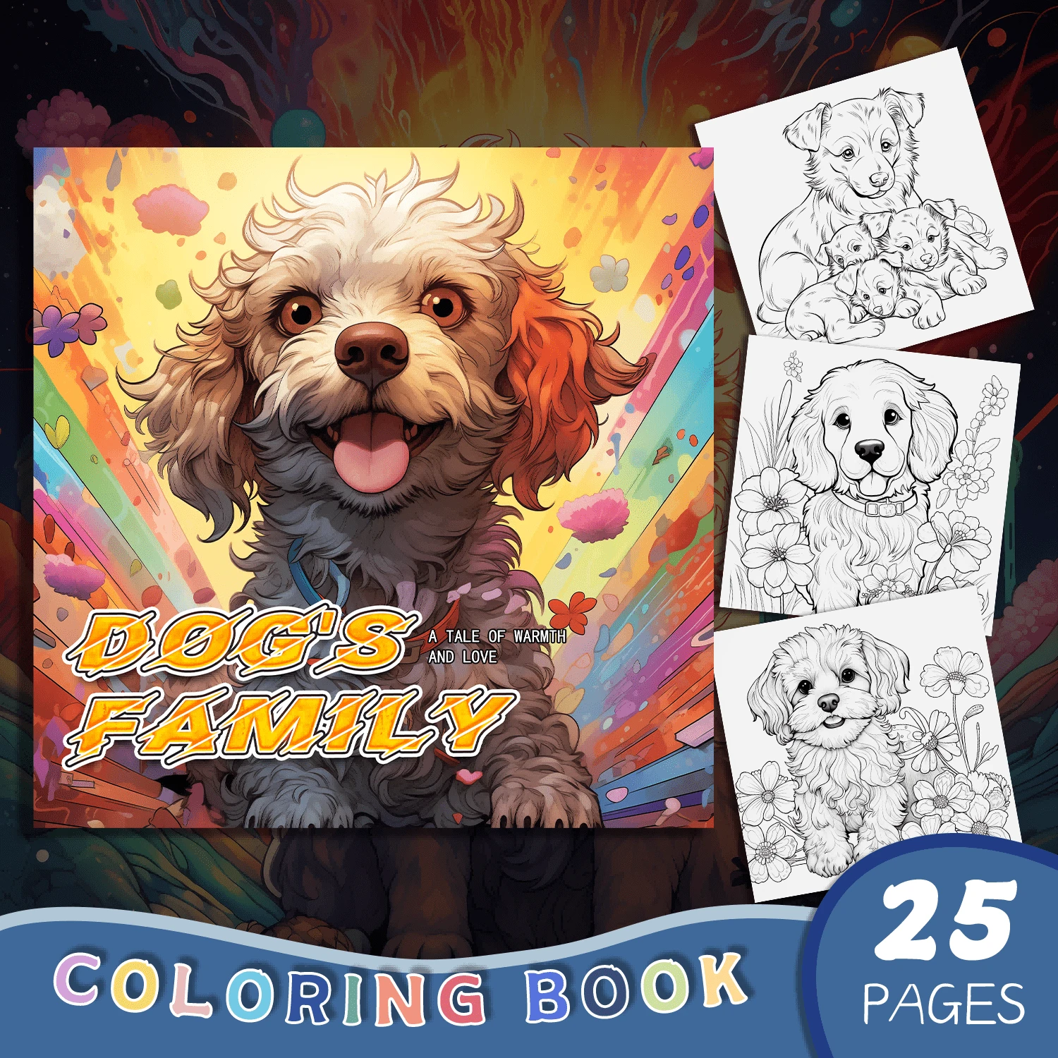 1 Libro de colorear de alta calidad para alivio del estrés con páginas para colorear, regalo de Navidad, regalo para parejas, amigos, colegas y familia (versión actualizada, 25 páginas talla grande gruesas)