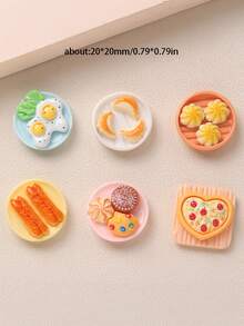 10/20/30/50 片随机混合逼真树脂闪亮透明蛋糕片 - 适用于 DIY 手机壳、发夹、珠宝制作、镂空木屐装饰等 - 可与奶油胶一起使用进行工艺创作，非常适合万圣节、圣诞节礼物 - 模擬款 - 查看 8