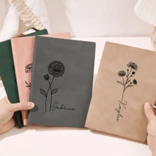 Anpassbares vintage A5 Ledergebundenes Notizbuch mit personalisiertem Softcover & Lesezeichen - Schulmaterial, perfekt für Geschäftstreffen & Collegeleben, Rucksack-Grundausstattung, Planer Rückkehr zur Schule 2025