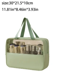 Clear Makeup Bag With Zipper, Portable Makeup Bag, Travel Clear Toiletry Bag, Quart Size Bag Carry On Airport Airline Compliant Bag Travel Toiletry Bag For Women And Men, Translucent Toiletry Bag With Handy Handle, Makeup Cosmetic Organizer Bag Beach Bag Beach Essentials Beach Towel Organizer Beach Accessories Beach Stuff Holiday Bag Holiday Essentials For Summer For Vacation Wash Bag For Travel For Bathroom Large Capacity For Men