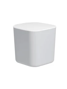 1pc Desktop Plastic Swing Lid Trash Can, Mini Garbage Bin, Creative European Style With Paper Liner, Suitable For Placing On Living Room Coffee Table. This Compact Mini Plastic Trash Can With Swing Lid Is Suitable For Placing On Home Coffee Tables. No Electricity Required, Very Suitable For Living Room, Pantry, Office, Nightstand, Bathroom, Bedroom And Home Environment. - Multicolor - View 16