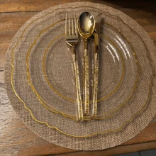 10/12/24/30 Stück runde Leinen-/Juteuntersetzer, Topflappen, hitzebeständige Tischsets für Küche und Esszimmer, Hochzeitsdekoration, Heimdekoration, geeignet für Hochzeit, Geburtstag, Familientreffen, Restaurantdekoration, grobe Leinenuntersetzer im Herbststil, verhindern Verschütten oder Kratzer auf der Tischoberfläche, können für Basteln und Dekorationen verwendet werden