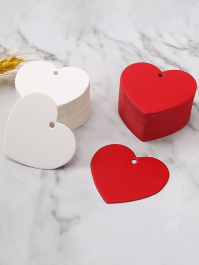 50 Stück Geschenkanhänger in Herzform, Kraftpapier-Etiketten, Vintage Hochzeit Namens-Anhänger, blanko Geschenkverpackung Etiketten für Kunst und Handwerk, Weihnachten, Geschenke, Hochzeitsgeschenke, Partydekoration
