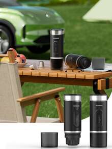 KONMO Máquina de espresso portátil KONMO, calentamiento inalámbrico para extracción en caliente y frío, uso dual de cápsulas de café en polvo