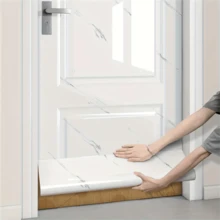 1卷白色大理石纹自粘纸，防水、防油、易撕易贴墙纸卷，适用于厨房、客厅、浴室、橱柜门、台面、炉灶壁纸，房屋家居装饰、学生宿舍、房间装饰、房间装饰 - 白色 - 查看 6