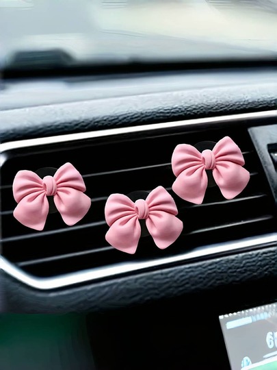 Automotive Interior -5pcs Cute Bow Design Automotive Vent Clips, Automotive Vent Decorative Clips, Automotive Decoration, Automotive Interior Accessories.