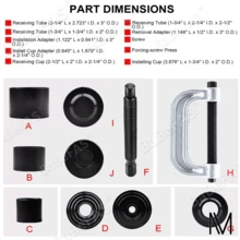 Prensa De Rótula 4 En 1 Instalador De Rótula 2wd 4wd - Plateado - Ver 2