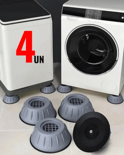 Kit de 4 Pé de máquina de Lavar Suporte Antivibra Máquina Geladeira
