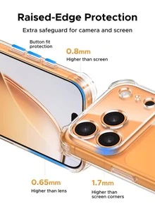 Yezodawee 适用于 17 Pro Max，全摄像头保护壳，包含 1 张钢化玻璃屏幕保护膜，防黄变，防震，超薄透明，9H+ 硬度，防刮擦，防摔，全包边设计，兼容 17 Pro Max，也兼容 16、15、14、13、16、12、11 Pro Max、X、XR、XS Max、7、14 Plus。 - 1+1 - 查看 9