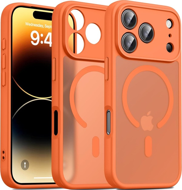 Magnetic For IPhone 17 Promax/17AIR/17Pro/17 Case Matte, Upgraded Full Camera Protection Compatible With MagSafe Frosted Translucent Shockproof Anti-Scratch Slim Fit Case Military Grade Protection