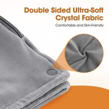 1pc Gray Graphene Hand Warmer, 3-Gear Adjustable Temperature, USB Powered: Double-Sided Plush Heating Pad, 4 Pcs 13*18cm Large Heating Area, Smart Temperature Control For Outdoor/Office/Home Use. Can Be Used With Power Bank, Machine/Hand Washable, Ideal Gift For Couples/Family In Winter, Suitable For Halloween, Christmas, New Year