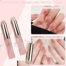 1 pieza Espejo mágico de silicona para labios, corrector y uñas, polvos de maquillaje, cepillo de silicona rosa multifunción para bálsamo labial, brillo de labios y lápiz labial