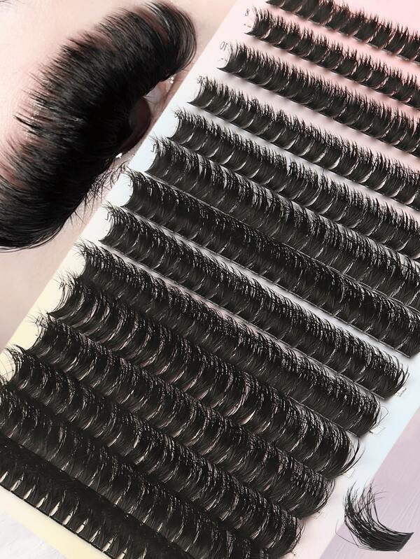 280PCS Individual Cluster Lashes, 80D/60D 3D Russian Volume D Curl 8-16mm Big Voluminous Cluster Lashes , 3D Effect Individual Lash Clusters Ultra Fluffy&Ultra Thick&Halloween Dramatic&DIY, Vegan&Cruelty-Free Lash Clusters -For Wedding&Stage&Travel&Music Festival&Party&Night Out, Loved For Christmas&Halloween&Gifts&Spring Festival, Must-Have Lashes Set!