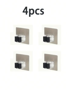 8/4/1 paquet Support mural pour balai robuste, pince multifonction puissante, convient pour les outils de salle de bain, charge max 3000g/6,6 lb, pince à balai, porte-balai, accessoire de salle de bain pratique, fournitures de nettoyage, pour maintenir les balais, les balais et les outils de nettoyage - Multicolore - Voir 9