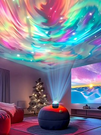 1pc/2pcs Northern Lights Ceiling Rotating Projection USB Lights Office Lighting Decorative Ambiance Accessories With Sleeping Night Lights USB Plug In Use As The Perfect Christmas Gift
