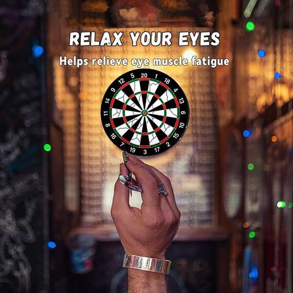 1pc Velvet Dartboard Set, 17-Inch Dial, Double-Sided Dartboard With 6 Darts, Ideal For Multiplayer Party Games, Family Game Nights, And Bars