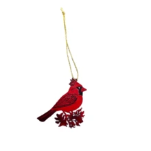 4/8/12pcs Red Metal Bird Ornaments For Christmas Tree, Mini Red Feather Fake Bird Decorations, Handmade Red Bird Decor, Suitable For Christmas Tree, Home, Outdoor Wreath Art Decor, Christmas Decoration