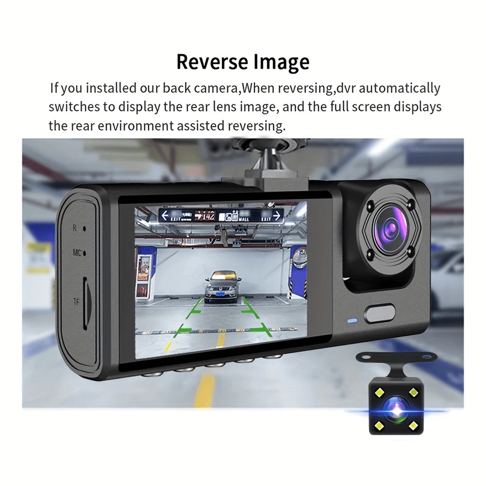 High-Definition 1080P Dashboard Camera, Optional Rear Third Camera And 32G Memory Card, WDR Technology, High-Definition Night Vision, Automatically Deletes Old Videos When The Recording Memory Is Full, G Gravity Sensor Automatically Locks The Video Upon Collision