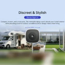 PANDA W5 Smart Tracking Security Camera 2.4G WiFi Bluetooth 3MP Window Cameras Human Actions, Vehicle Models, Baby Crying Detection 3D Noise Reduction Real-Time APP Alerts Mini Cam - White - View 9