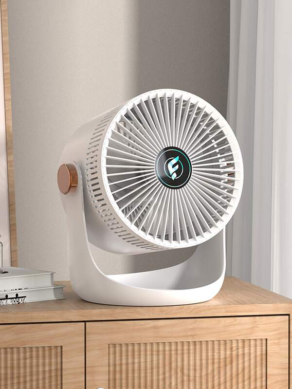 مروحة مكتب صغيرة قابلة للشحن عبر USB، هادئة التشغيل، مناسبة للمنزل والمكتب والسكن الجامعي والغرفة، بطارية طويلة الأمد، مروحة تبريد