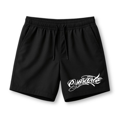 Bermuda Short Tectel Osascorte Grau Favela Motoqueiro Academia  Verão    Ajuste Regular    Cordão  Bolso    Praia  Para sair  Noite  Final de semana casual