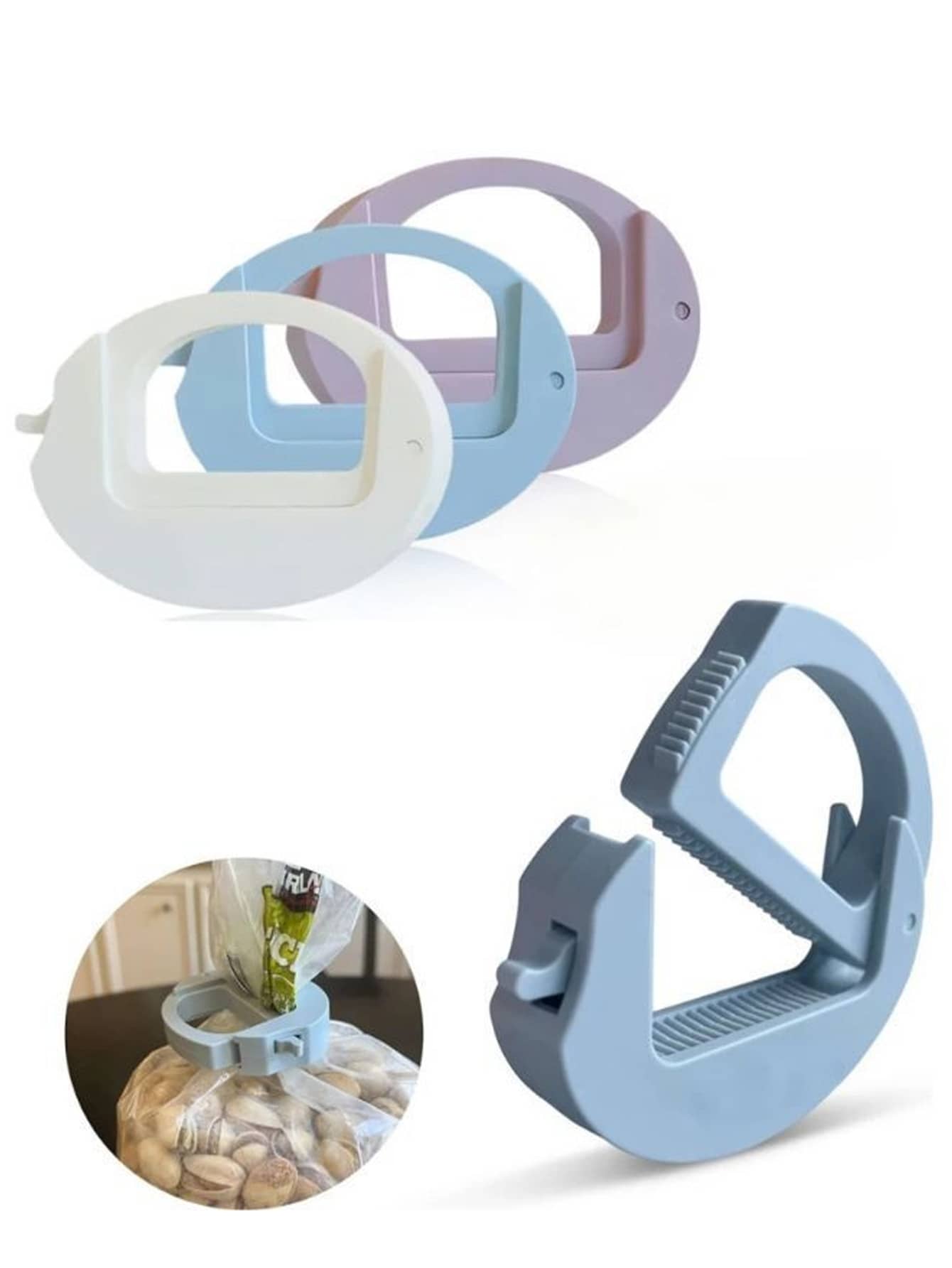 1 pieza Clips de sellado de alimentos, Clips reutilizables a prueba de humedad para alimentos, Clips portátiles de sellado de bolsas de alimentos, Multifunción, Adecuado para sellado de cocina, patatas fritas, cereales y pan. - Multicolor - Ver 1