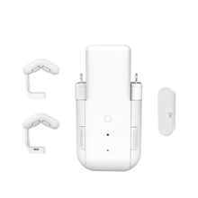 1 Stück WLAN Smart Vorhang Roboter mit Sprachsteuerung, App Fernbedienung, Alexa & Home Kompatibilität, USB Aufladung, ABS Material, einfache Installation (geeignet für Römische Stange/T/U Schiene 3-in-1)