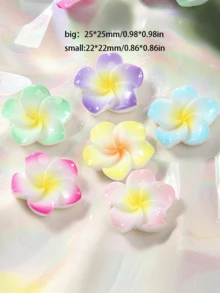 10/30/50 件随机混合光泽蛋壳花树脂 DIY 工艺用品、奶油胶手机壳配件、发夹 - 卡通款 - 查看 7