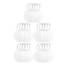 20 pingentes de acrílico para taças de vinho, pingentes de acrílico para taças de vinho, pingentes transparentes em formato de árvore de Natal e círculo, etiqueta de identificação para taças, marcadores de bebidas, decorações para festas de degustação de vinho, perfeitos para festas de Natal - Multicolorido - Ver 10