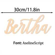 1/3pcs Customized Wooden Name Plate, Personalized Room Decor, Horizontal, No Feather, Customized Design, Indoor/Outdoor/Garden/Yard/Company Party Waterproof Wooden Name Tag, Wedding Gift, Bridal Shower Sign, Party Decoration, Traditional Style, Wall Mounted - Multicolor - View 18