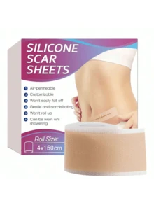 1 pieza Cinta de silicona para cicatrices quirúrgicas - Cinta para cicatrices médica de grado para arrugas, cicatrices quirúrgicas, cicatrices queloides y cicatrices hipertróficas - Hojas reutilizables de cinta para cicatrices - Marrón - Ver 1