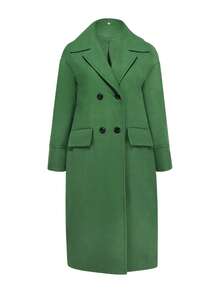 Women's Casual Lapel Long Sleeve Warm Overcoat