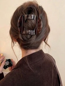 3pcs/Set Women Minimalist Caramel Leopard Print Hair Clips, 9cm/3.54in, Fashionable & Versatile Hair Accessories, Elegant Style Suitable For Daily Wear, Casual Party, Commute, Vacation, Hairstyling, Washing Face, Showering, Makeup And Matching Clothes & Other Accessories, Hair Slide, Hair Barrettes - Multicolor - View 13