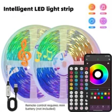 32.8ft/50ft/65.6ft/100ft Bedroom LED Strip Lights, With APP Control And 44-Key Remote, RGB Color Changing, Music Sync, USB Powered, For TV Backlight, Desk, Holiday, Party, Christmas, Halloween, Home Decor, Festival Lighting, Vivid Light Display