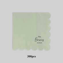 20-500pcs Custom Cocktail Napkins, 9 Designs Of Personalized Monogram Napkins, Disposable Beverage/Dessert Napkins For Wedding Table Decorations, Anniversary And Wedding - Multicolor - View 14