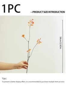 1 pieza Rama artificial de arándano rojo de 95 cm, rama de bayas de invierno, adecuada para decoración de otoño/invierno, Acción de Gracias, Navidad, Halloween, Festival de la Cosecha, Boda, Fiesta y decoración de mesa del hogar - Multicolor - Ver 16