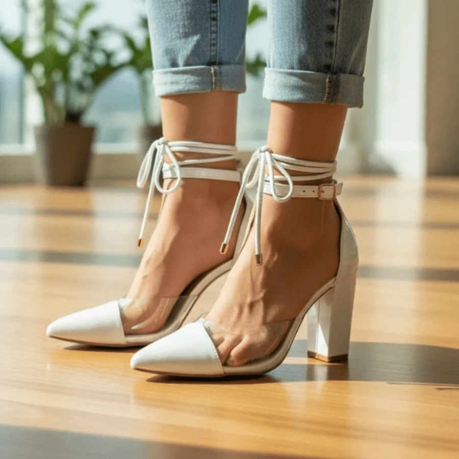 Women Heeled Sandals - trắng - Xem 1
